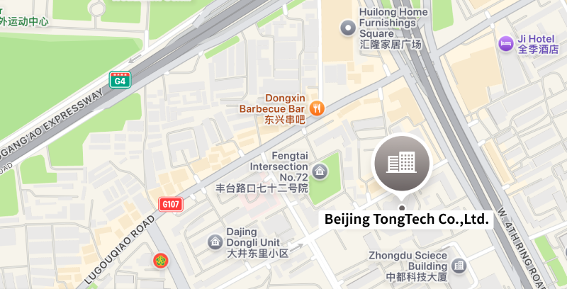 Beijing TongTech Co.,Ltd. Map